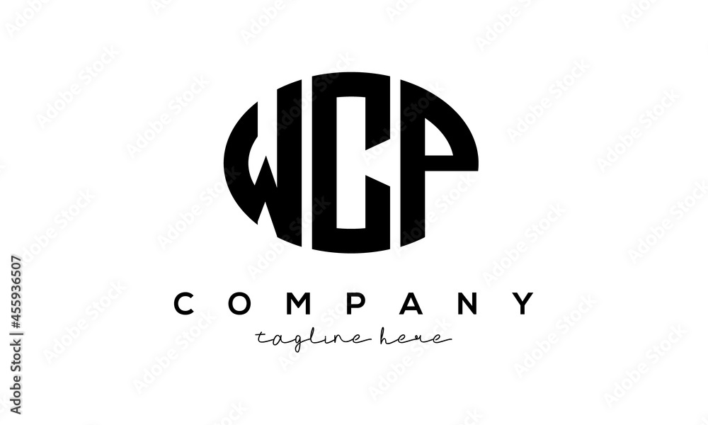 WCP three Letters creative circle logo design