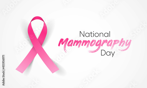 National Mammography day is observed every year in October, it is the process of using low-energy X-rays to examine the human breast for diagnosis and screening. Vector illustration