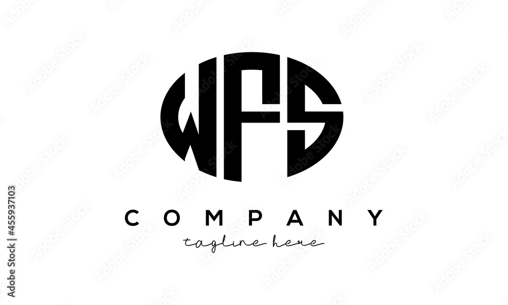 WFS three Letters creative circle logo design