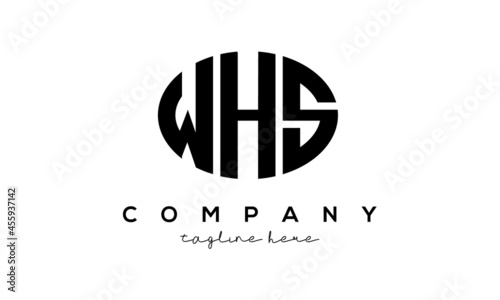 WHS three Letters creative circle logo design
