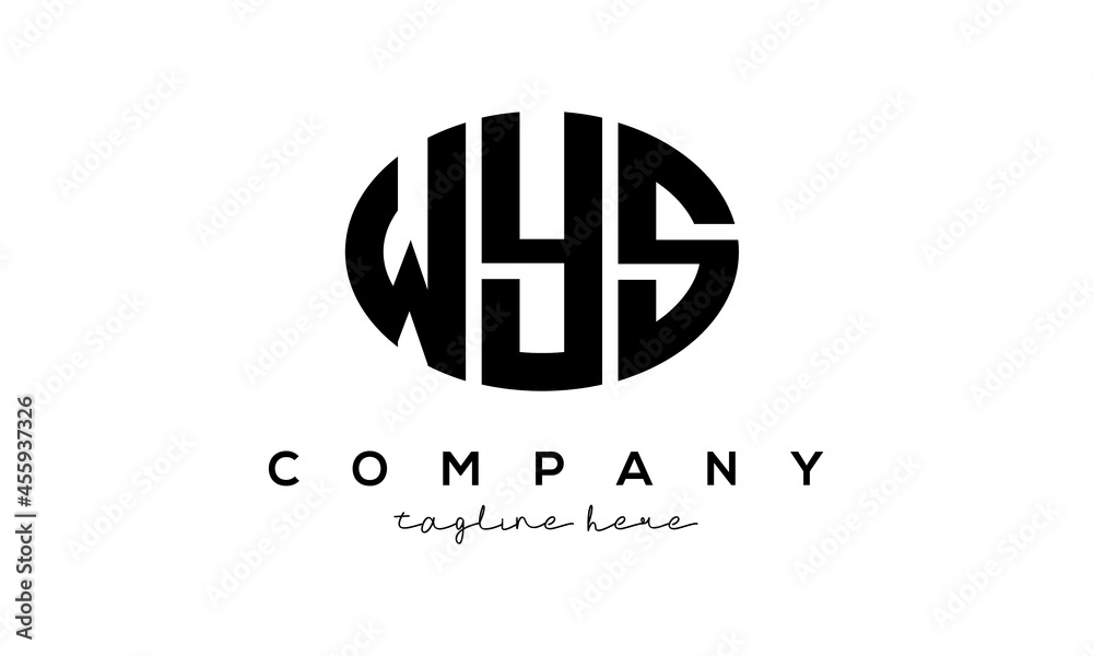 WYS three Letters creative circle logo design