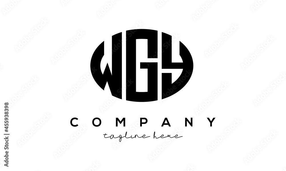 WGY three Letters creative circle logo design