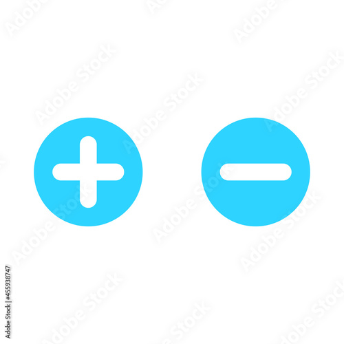 Plus and Minus blue Icon