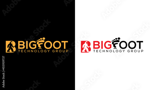 Logo Design vector image bigfoot logo