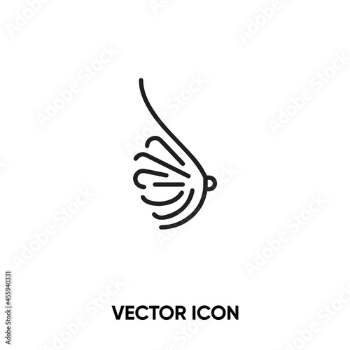 Women breast vector icon. Modern, simple flat vector illustration for website or mobile app.Breast anatomy symbol, logo illustration. Pixel perfect vector graphics	
