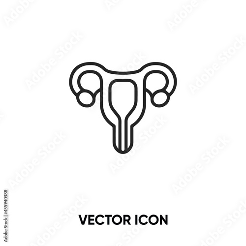 Uterus vector icon. Modern, simple flat vector illustration for website or mobile app.Famele reproductive system symbol, logo illustration. Pixel perfect vector graphics	