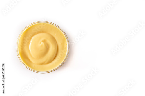 Pastry cream in a bowl isolated on white background Fototapet