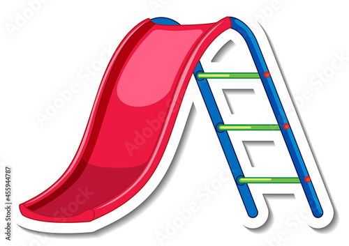 Sticker template with slide for playground isolated