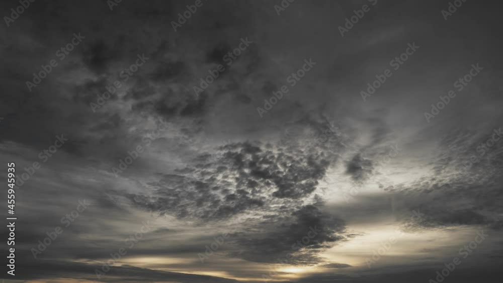 Dark storm cloud timelapse Dramatic thunderstorm cloudscape with large building clouds in raining day Amazing for digital cinema composition background and Halloween background Dark storm cloud timelapse Dramatic thunderstorm cloudscape with large building clouds in raining day Amazing for digital cinema composition background and Halloween background