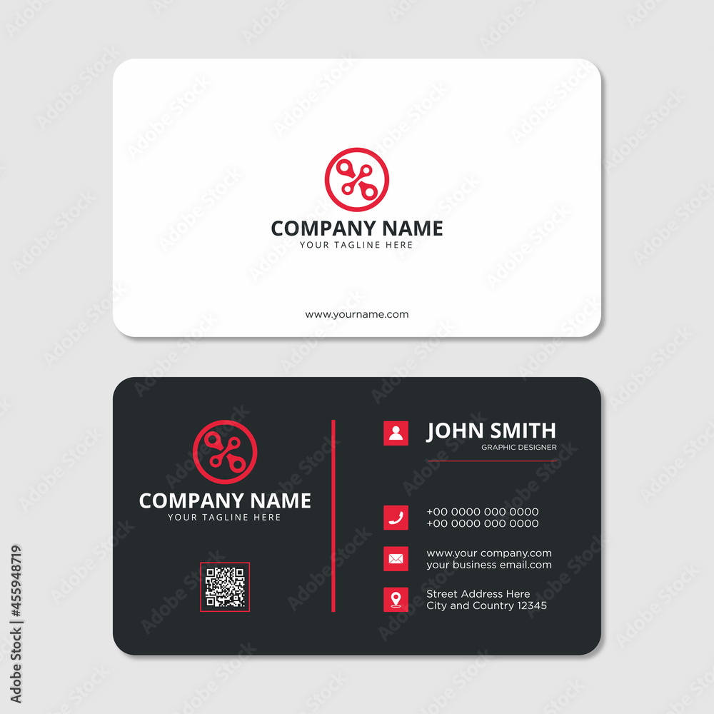 Modern professional business card design vector Modern professional business card design vector