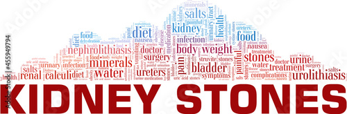 Kidney Stones vector illustration word cloud isolated on a white background.