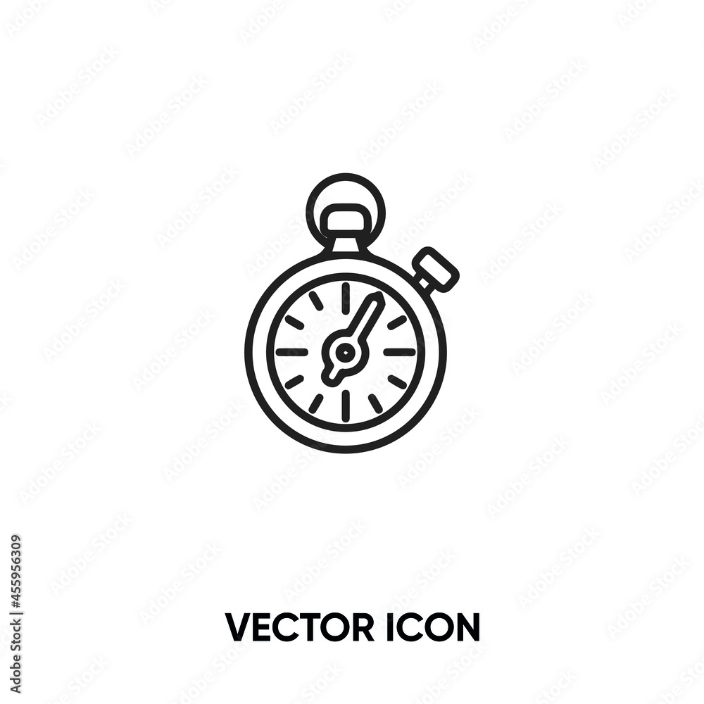 Stopwatch vector icon. Modern, simple flat vector illustration for website or mobile app.Timer or chronometer symbol, logo illustration. Pixel perfect vector graphics Stopwatch vector icon. Modern, simple flat vector illustration for website or mobile app.Timer or chronometer symbol, logo illustration. Pixel perfect vector graphics