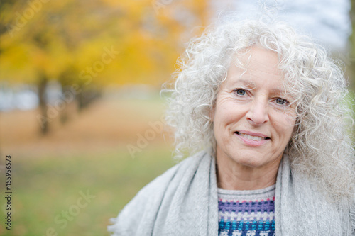 Portrait smiling, affectionate senior woman