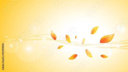 紅葉, 秋, 風, 秋風のベクターイラスト背景素材