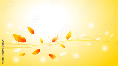 紅葉, 秋, 風, 秋風のベクターイラスト背景素材