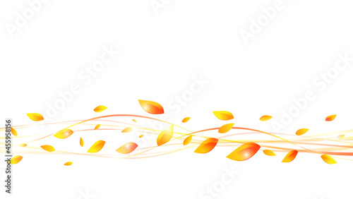 紅葉, 秋, 風, 秋風のベクターイラスト背景素材