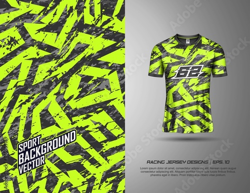 T-shirt and long sleeve designs sports abstract background for extreme jersey team, racing, cycling, football, gaming and sport livery.