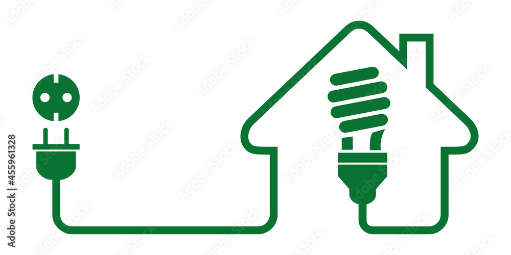 Logo maison et énergie. Logo maison et énergie.