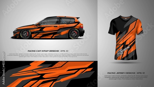 Car wrap and t-shirt design vector for race car, pickup truck, rally, adventure vehicle, uniform, jersey, cycling, football, gaming and sport livery.