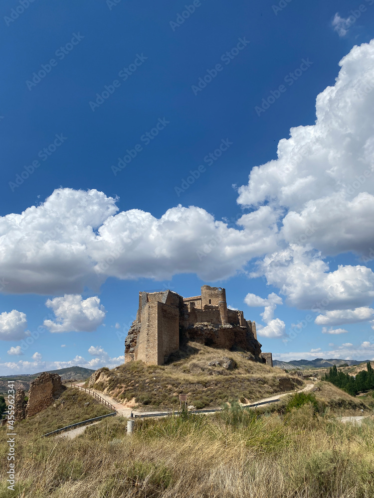 The castle of Zorita de los Canes located next to the Tagus in Guadalajara, Spain