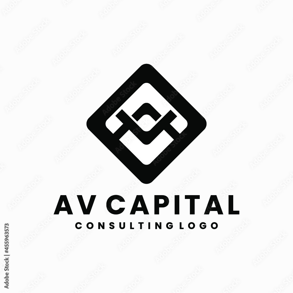 AV initial logo vector image