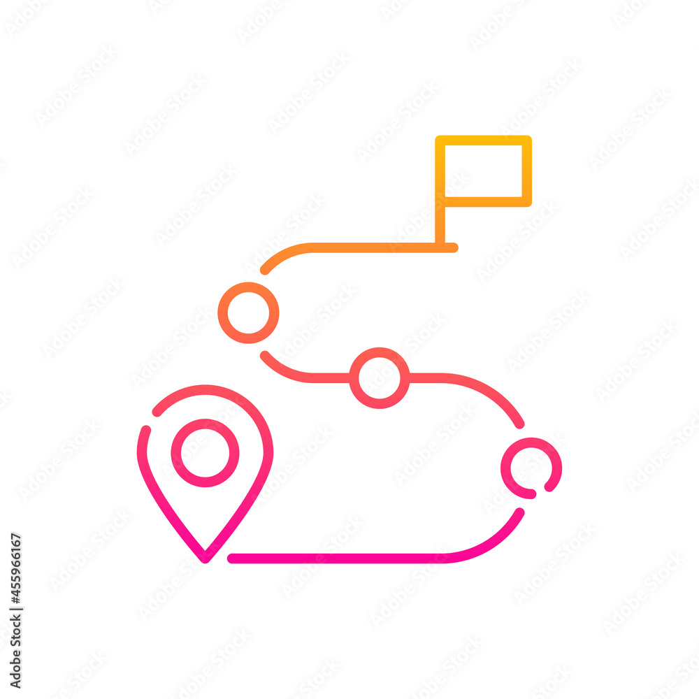 Route vector gradient icon style illustration. Eps 10 file Route vector gradient icon style illustration. Eps 10 file