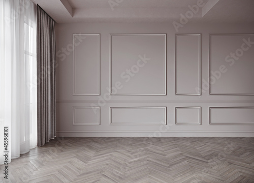 Empty realistic room apartment