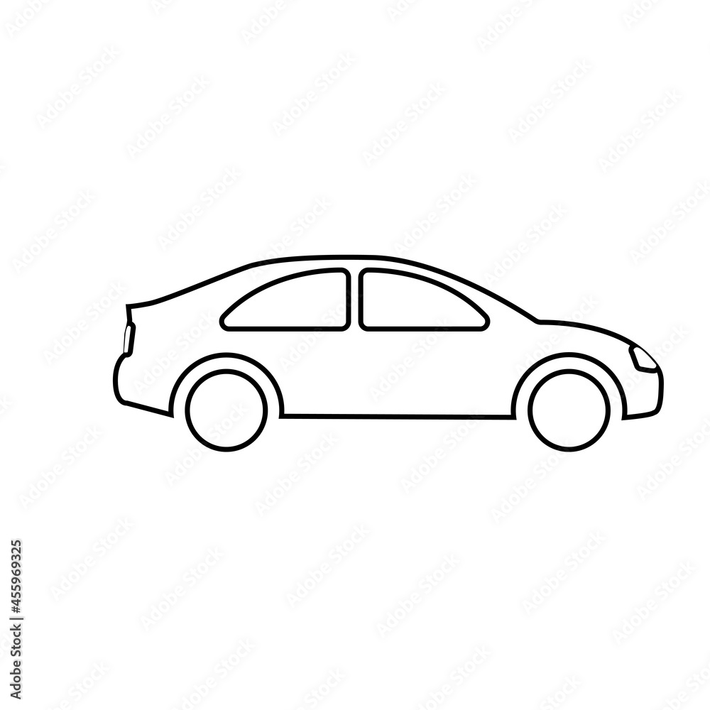Fototapeta premium car icon on a white background, vector illustration