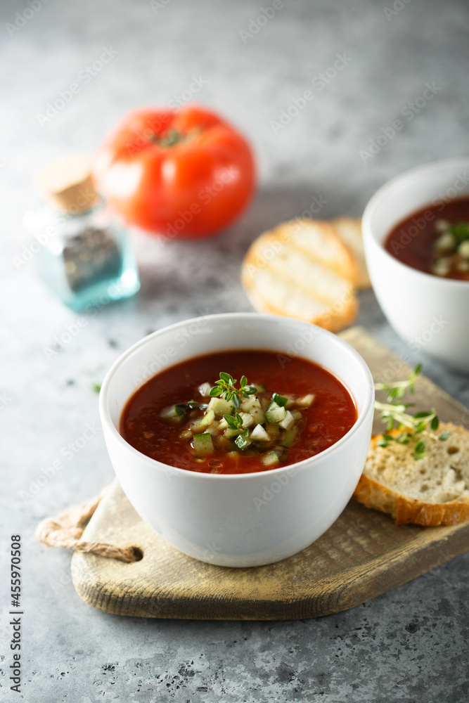 Traditional homemade gazpacho soup Traditional homemade gazpacho soup