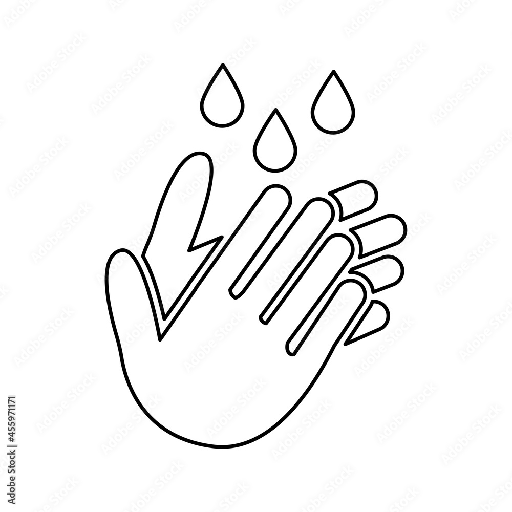 Fototapeta premium hand wash icon, hand hygiene, vector illustration