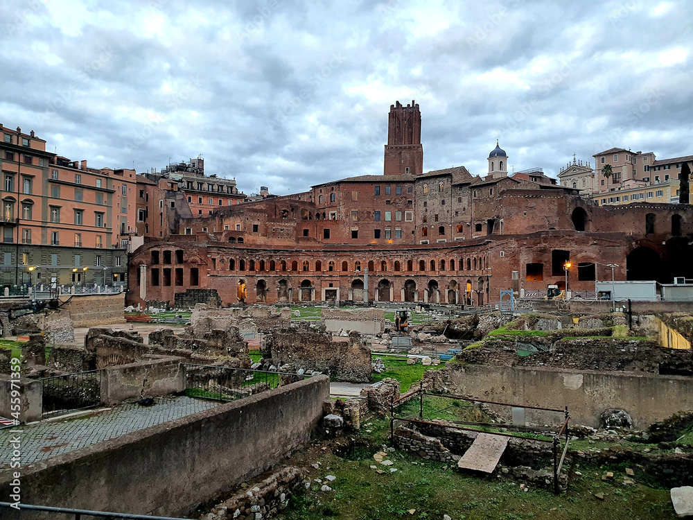 Fototapeta premium Mercato di traiano roma fori imperiali 