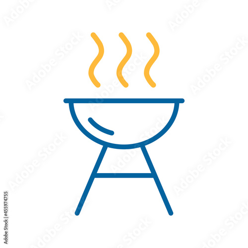 Grill BBQ cookout vector flat isolated icon