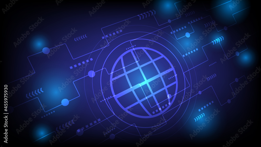 Account in social media.Isometric modern technology