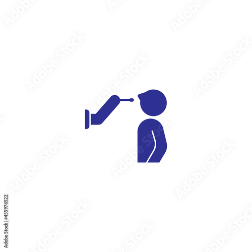 Nose swab for covid-19 flat icon