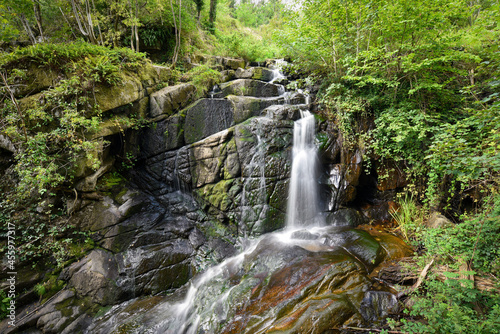 Fototapeta Naklejka Na Ścianę i Meble -  Cascade de Narvau, a small waterfall in Lormes in Morvan Regional Natural Park in the region Bourgogne, France.