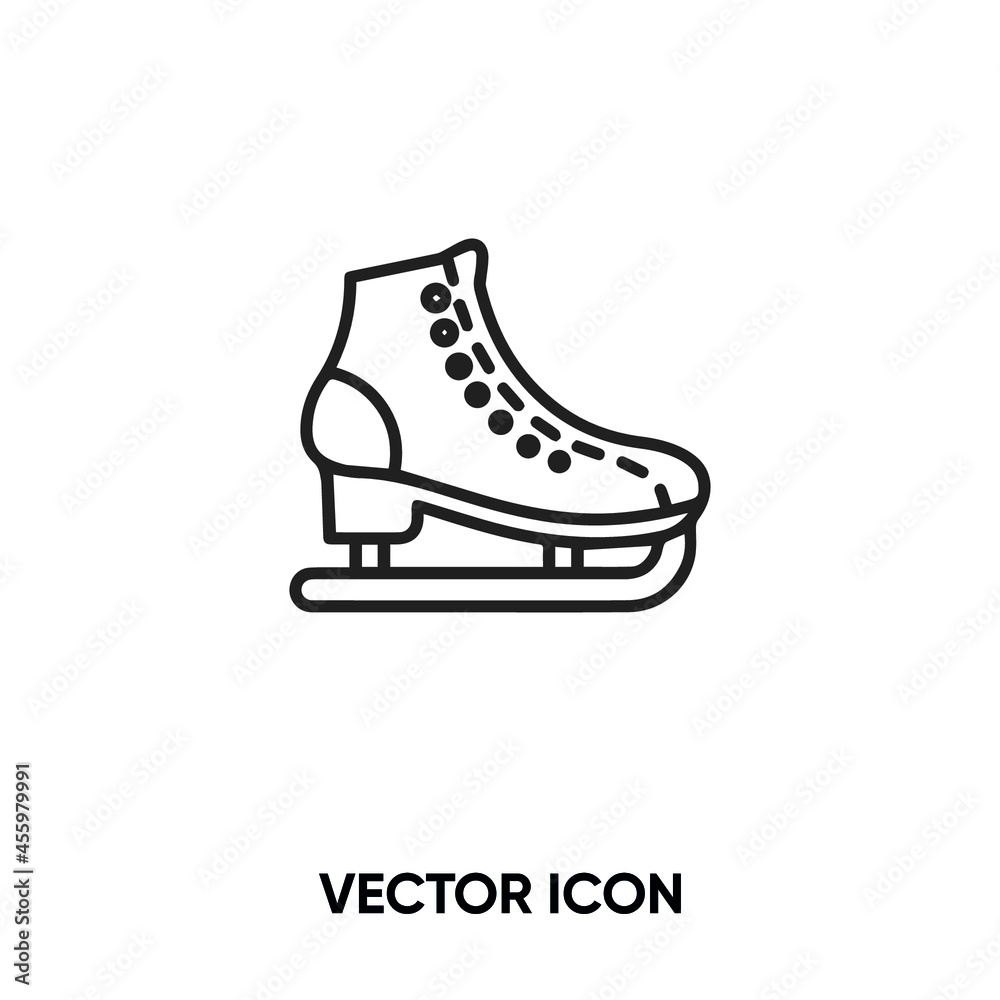 Ice skate vector icon. Modern, simple flat vector illustration for website or mobile app.Figure skates symbol, logo illustration. Pixel perfect vector graphics Ice skate vector icon. Modern, simple flat vector illustration for website or mobile app.Figure skates symbol, logo illustration. Pixel perfect vector graphics