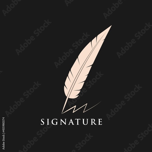 luxury fur writing logo concept design vector