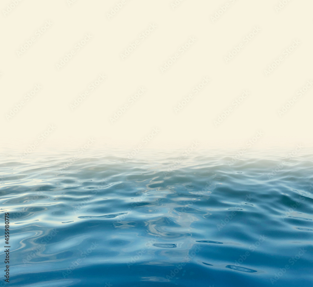 Naklejka premium Blue Sea wave surface and sky. Relax Nature water background.