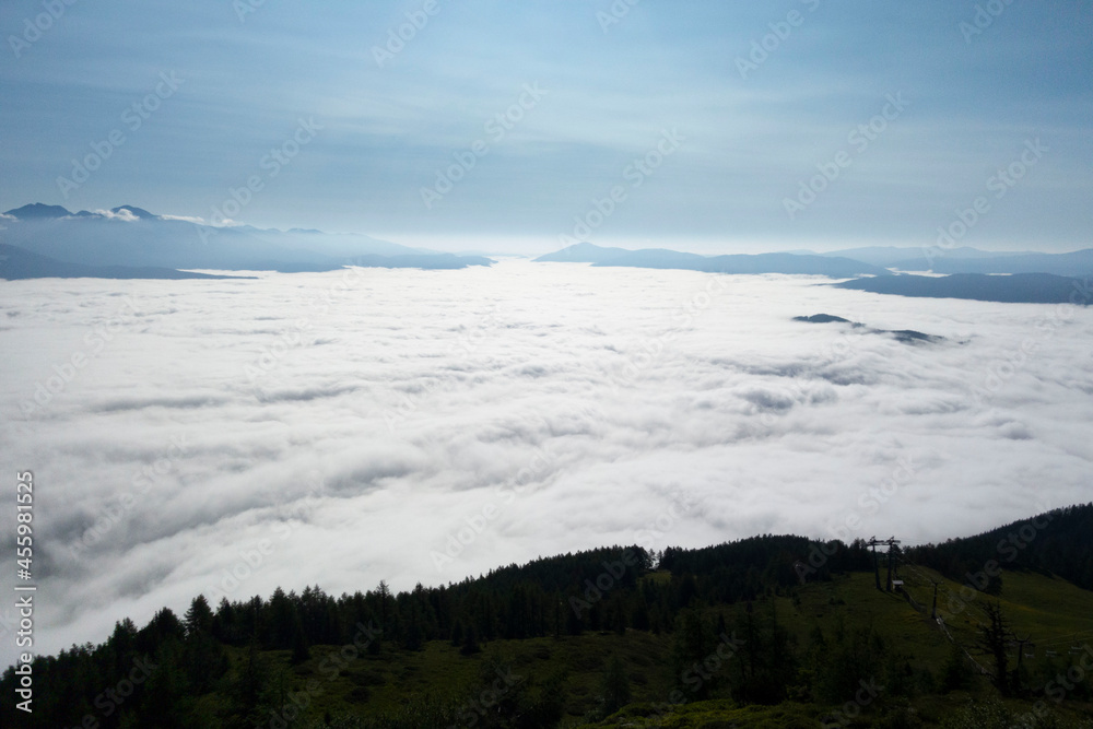 cloud cover viewed from the mountains