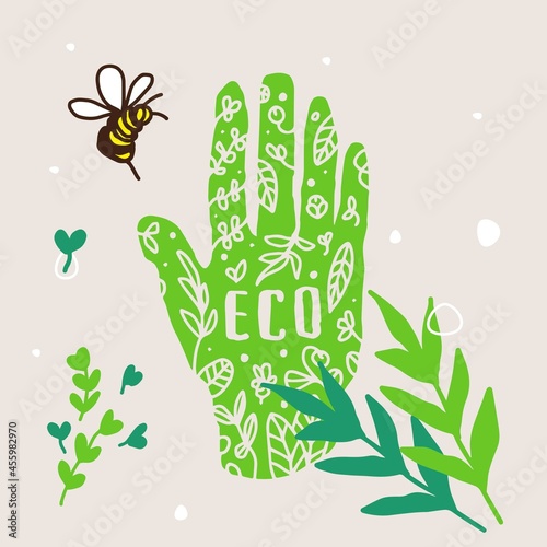 Webeco set, Web, zero waste, vegan, eco, шоппер, экология, авоська, природа, растения, вектор, vector, stickers 