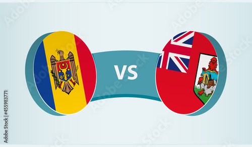 Moldova versus Bermuda, team sports competition concept.