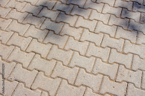 Pavement texture on the sidewalk in the city photo