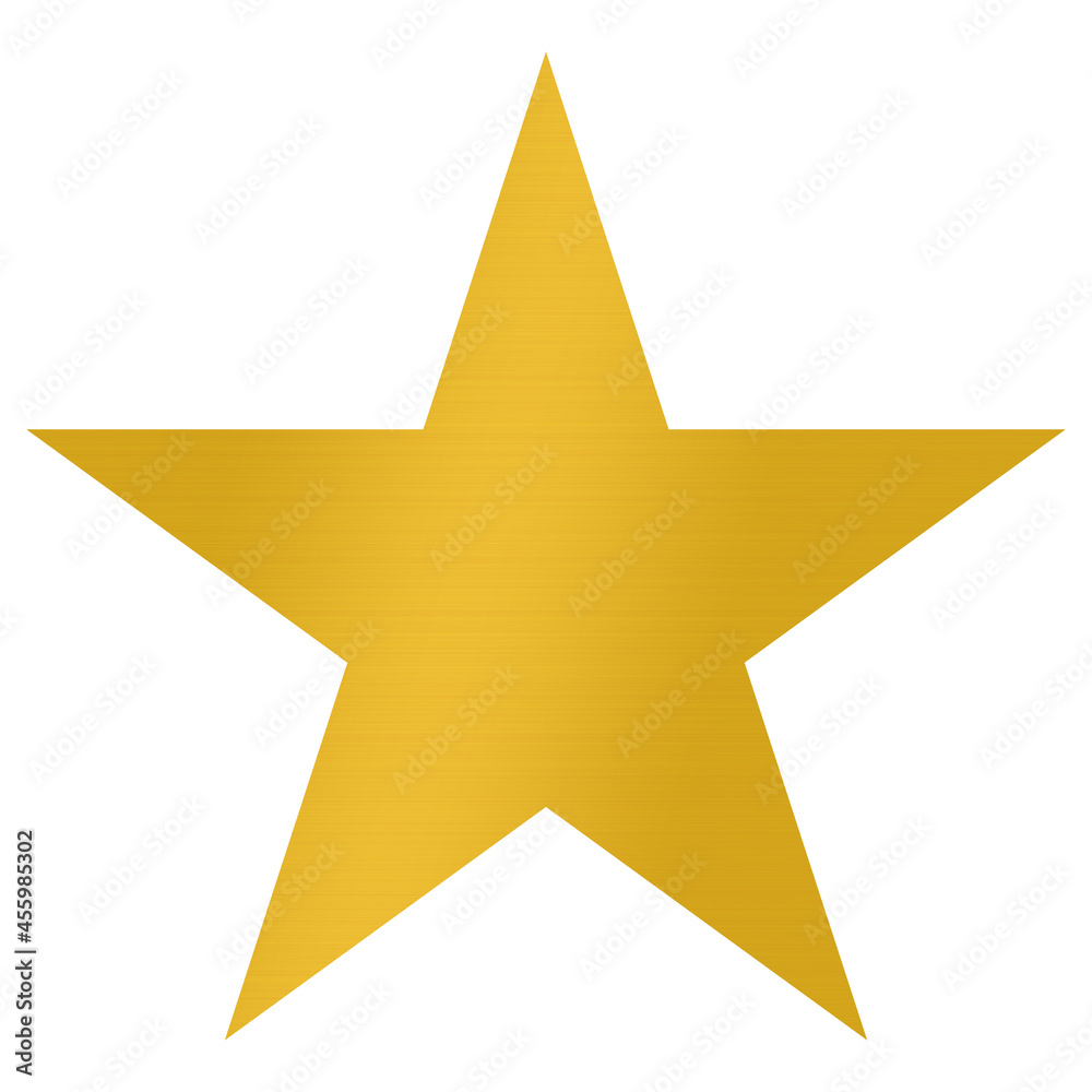 Obraz premium 金色のメタリックな星形のアイコン