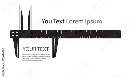 Vernier Caliper options linear icon. build and repair, sliding scale sign , a linear pattern on a white background. Vector isolated drawing Cartoon concept  illustration.