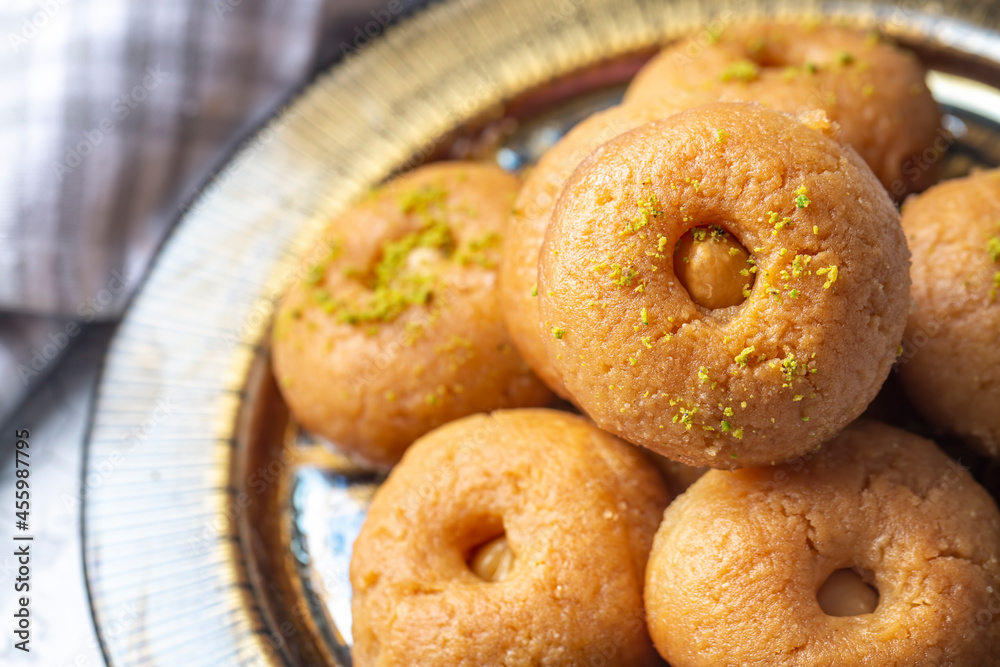 Traditional delicious Turkish dessert (Turkish name; Sekerpare) Traditional delicious Turkish dessert (Turkish name; Sekerpare)