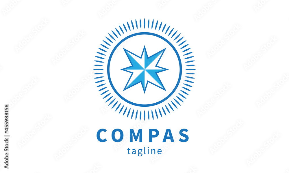 Premium vector compas logo design Premium vector compas logo design