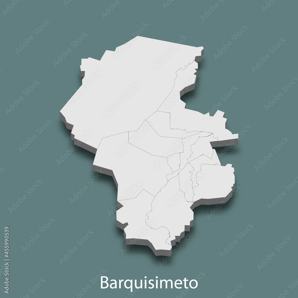 3d isometric map of Barquisimeto is a city of Venezuela 3d isometric map of Barquisimeto is a city of Venezuela