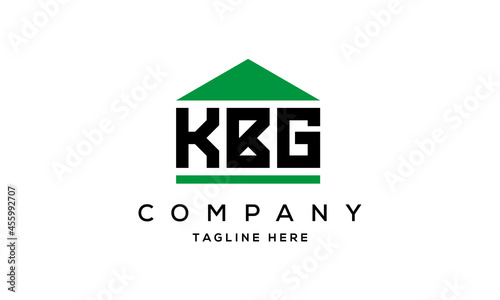 KBG three letter house for real estate logo design photo