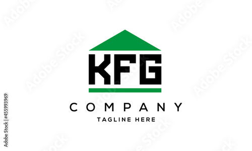 Quadro su tela KFG three letter house for real estate logo design