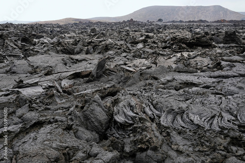 Lava field of Iceland's newest volcano, Geldingadalir photo